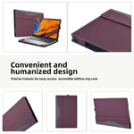 حافظة لابتوب من الجلد مقاومة للصدمات، لـ HP Pavilion Book Pro 16 بوصة 16-ab، لـ HP OmniBook 7 لابتوب 16-az / 16t-az، لـ HP OmniBook 7 17.3 بوصة 17-dc، لـ HP OmniBook 7 Flip 16 بوصة 16-au، لـ HP EliteBook 860 / 865 G11 16 بوصة