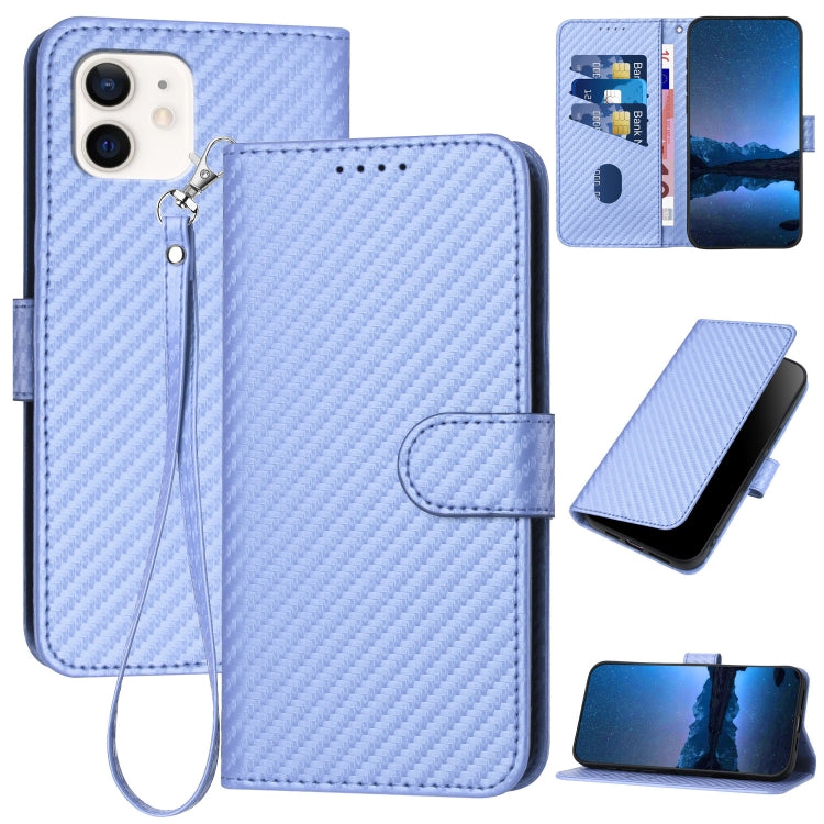 غطاء هاتف من الجلد مع إبزيم من ألياف الكربون وحبل معلق، لهواتف iPhone 13 Pro Max، iPhone 13 Pro، iPhone 13، iPhone 13 mini، iPhone 12 / 12 Pro، iPhone 12 Pro Max