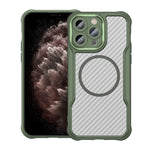Carbon Fiber Texture MagSafe Translucent Phone Case, For iPhone 11 Pro Max, For iPhone 11, For iPhone 11 Pro