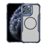 Carbon Fiber Texture MagSafe Translucent Phone Case, For iPhone 11 Pro Max, For iPhone 11, For iPhone 11 Pro