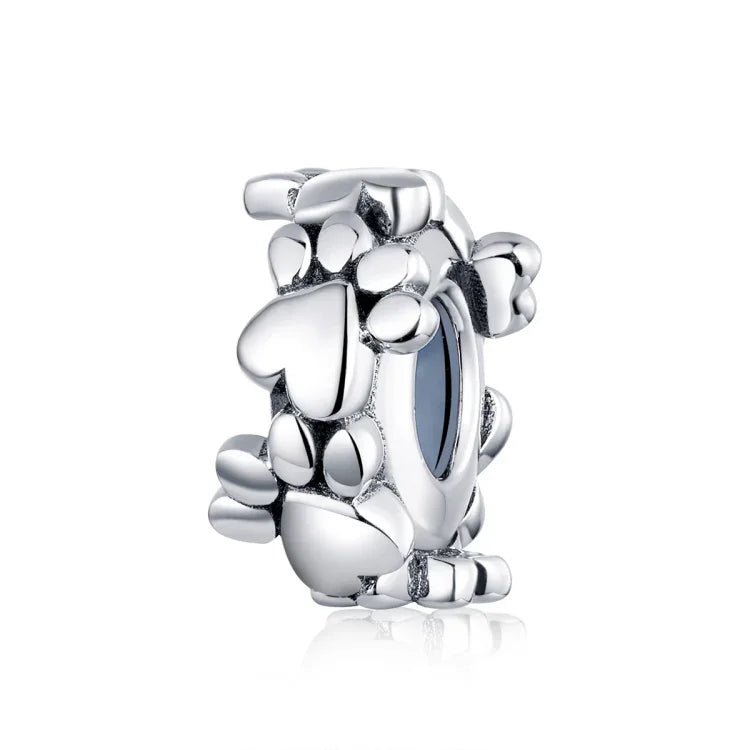 إكسسوارات سوار خرز على شكل قلب من الفضة الإسترلينية S925 خرز منفصل آثار حب خرز مفكك