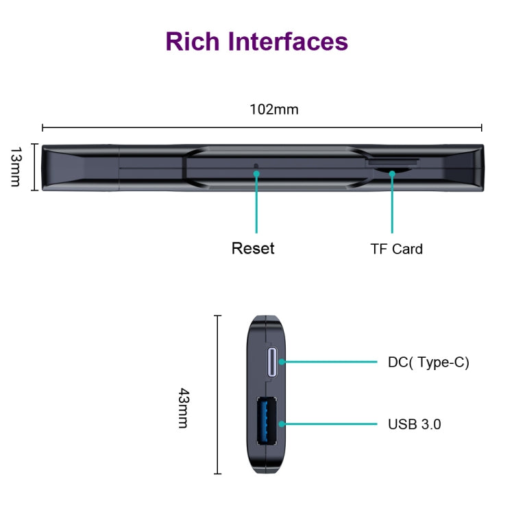 جهاز تلفاز أندرويد HK1 RBOX D8 RK3528 بنظام Android 13.0 رباعي النواة بدقة 8K HD وواي فاي 6 وبلوتوث، 2GB+16GB، 4GB+32GB
