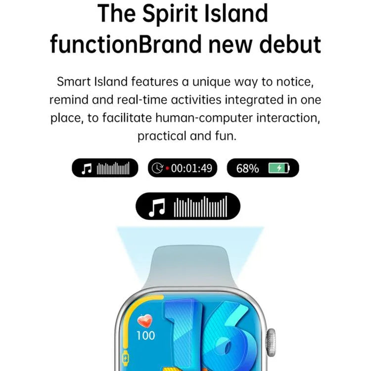 WS11 MAX ساعة ذكية رياضية بحجم 2.2 بوصة، تدعم مكالمات بلوتوث / النوم / الأكسجين في الدم / معدل ضربات القلب / ضغط الدم