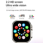 WS12 ULTRA 2 ساعة ذكية رياضية بحجم 2.2 بوصة، تدعم رمز الدفع / مكالمات بلوتوث / النوم / الأكسجين في الدم / معدل ضربات القلب / ضغط الدم