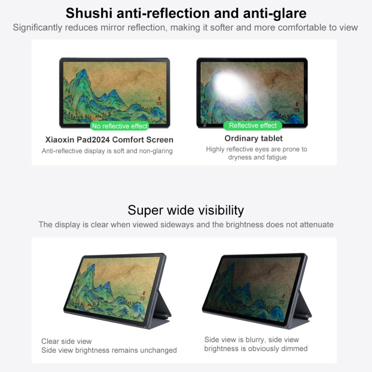 جهاز لوحي Lenovo Xiaoxin Pad 2024 بشاشة تشبه الورق، نسخة تعليمية، شاشة 11 بوصة، واي فاي، أندرويد 13، معالج Qualcomm Snapdragon 685 ثماني النواة، يدعم التعرف على الوجه، النسخة التعليمية