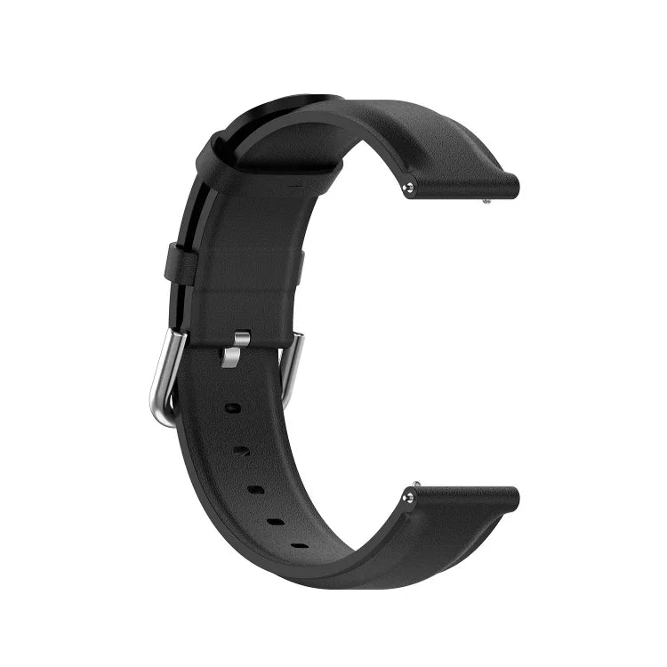سوار جلد بمشبك ذيل دائري مقاس 22مم، لساعات Ticwatch Pro 2020، وللساعات Huawei Watch GT2E، وللساعات Samsung Galaxy Watch 3 مقاس 45مم