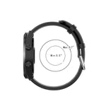 سوار جلد بمشبك ذيل دائري مقاس 22مم، لساعات Ticwatch Pro 2020، وللساعات Huawei Watch GT2E، وللساعات Samsung Galaxy Watch 3 مقاس 45مم