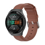 سوار جلد بمشبك ذيل دائري مقاس 22مم، لساعات Ticwatch Pro 2020، وللساعات Huawei Watch GT2E، وللساعات Samsung Galaxy Watch 3 مقاس 45مم