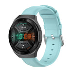 سوار جلد بمشبك ذيل دائري مقاس 22مم، لساعات Ticwatch Pro 2020، وللساعات Huawei Watch GT2E، وللساعات Samsung Galaxy Watch 3 مقاس 45مم