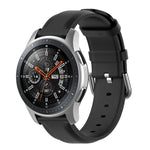 سوار جلد بمشبك ذيل دائري مقاس 22مم، لساعات Ticwatch Pro 2020، وللساعات Huawei Watch GT2E، وللساعات Samsung Galaxy Watch 3 مقاس 45مم