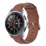 سوار جلد بمشبك ذيل دائري مقاس 22مم، لساعات Ticwatch Pro 2020، وللساعات Huawei Watch GT2E، وللساعات Samsung Galaxy Watch 3 مقاس 45مم