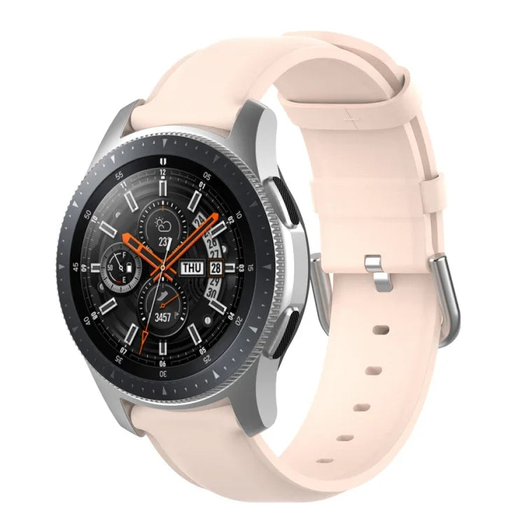 سوار جلد بمشبك ذيل دائري مقاس 22مم، لساعات Ticwatch Pro 2020، وللساعات Huawei Watch GT2E، وللساعات Samsung Galaxy Watch 3 مقاس 45مم