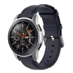 سوار جلد بمشبك ذيل دائري مقاس 22مم، لساعات Ticwatch Pro 2020، وللساعات Huawei Watch GT2E، وللساعات Samsung Galaxy Watch 3 مقاس 45مم
