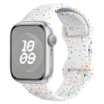 سوار ساعة من السيليكون بنمط تمويه مع إبزيم فراشة بنمط ثقوب، لسلسلة Apple Watch 10 مقاس 46مم، لسلسلة Apple Watch 10 مقاس 42مم، لسلسلة Apple Watch SE 2023 مقاس 44مم، لسلسلة Apple Watch SE 2023 مقاس 40مم