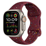 سوار ساعة من السيليكون بنمط تمويه مع إبزيم فراشة بنمط ثقوب، لسلسلة Apple Watch Ultra 2 مقاس 49مم، لسلسلة Apple Watch 9 مقاس 45مم، لسلسلة Apple Watch 9 مقاس 41مم، لسلسلة Apple Watch Ultra مقاس 49مم