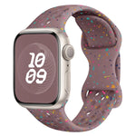 سوار ساعة من السيليكون بنمط تمويه مع إبزيم فراشة بنمط ثقوب، لسلسلة Apple Watch 7 مقاس 41مم، لسلسلة Apple Watch 7 مقاس 45مم، لسلسلة Apple Watch SE مقاس 40مم، لسلسلة Apple Watch SE مقاس 44مم
