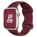 سوار ساعة من السيليكون بنمط تمويه مع إبزيم فراشة بنمط ثقوب، لسلسلة Apple Watch 6 مقاس 40مم، لسلسلة Apple Watch 6 مقاس 44مم، لسلسلة Apple Watch 5 مقاس 44مم، لسلسلة Apple Watch 5 مقاس 40مم