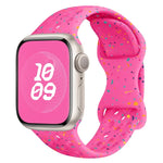 سوار ساعة من السيليكون بنمط تمويه مع إبزيم فراشة بنمط ثقوب، لسلسلة Apple Watch 2 مقاس 42مم، لسلسلة Apple Watch 2 مقاس 38مم، لسلسلة Apple Watch مقاس 42مم، لسلسلة Apple Watch مقاس 38مم
