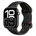 سوار ساعة من السيليكون بنمط تمويه مع إبزيم فراشة بنمط ثقوب، لسلسلة Apple Watch 10 مقاس 46مم، لسلسلة Apple Watch 10 مقاس 42مم، لسلسلة Apple Watch SE 2023 مقاس 44مم، لسلسلة Apple Watch SE 2023 مقاس 40مم