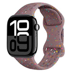 سوار ساعة من السيليكون بنمط تمويه مع إبزيم فراشة بنمط ثقوب، لسلسلة Apple Watch 10 مقاس 46مم، لسلسلة Apple Watch 10 مقاس 42مم، لسلسلة Apple Watch SE 2023 مقاس 44مم، لسلسلة Apple Watch SE 2023 مقاس 40مم