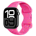 سوار ساعة من السيليكون بنمط تمويه مع إبزيم فراشة بنمط ثقوب، لسلسلة Apple Watch 10 مقاس 46مم، لسلسلة Apple Watch 10 مقاس 42مم، لسلسلة Apple Watch SE 2023 مقاس 44مم، لسلسلة Apple Watch SE 2023 مقاس 40مم