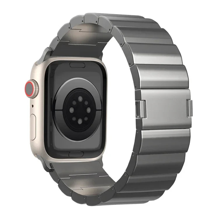 سوار ساعة معدني من التيتانيوم مع إبزيم مغناطيسي بحبة واحدة، لساعة آبل سيريس 10 مقاس 46مم، لساعة آبل سيريس 10 مقاس 42مم، لساعة آبل SE 2023 مقاس 44مم، لساعة آبل SE 2023 مقاس 40مم، لساعة آبل ألترا 2 مقاس 49مم، لساعة آبل سيريس 9 مقاس 45مم