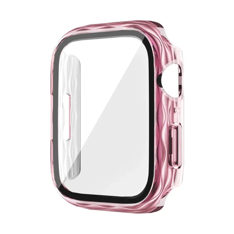 حافظة واقية من الزجاج المقسى الهجين 2 في 1 للكمبيوتر، لسلسلة Apple Watch 6 / 5 / 4 / SE مقاس 44مم، لسلسلة Apple Watch 6 / 5 / 4 / SE مقاس 40مم، لسلسلة Apple Watch 9 / 8 / 7 مقاس 45مم، لسلسلة Apple Watch 9 / 8 / 7 مقاس 41مم