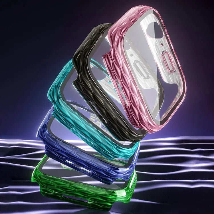 حافظة واقية من الزجاج المقسى الهجين 2 في 1 للكمبيوتر، لسلسلة Apple Watch 6 / 5 / 4 / SE مقاس 44مم، لسلسلة Apple Watch 6 / 5 / 4 / SE مقاس 40مم، لسلسلة Apple Watch 9 / 8 / 7 مقاس 45مم، لسلسلة Apple Watch 9 / 8 / 7 مقاس 41مم