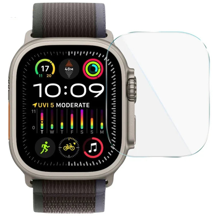 فيلم حماية شاشة زجاجي مقسى من IMAK مع تحديد موضع مدمج، لـ Apple Watch Ultra 1/2/3 مقاس 49مم