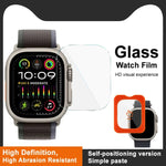 فيلم حماية شاشة زجاجي مقسى من IMAK مع تحديد موضع مدمج، لـ Apple Watch Ultra 1/2/3 مقاس 49مم