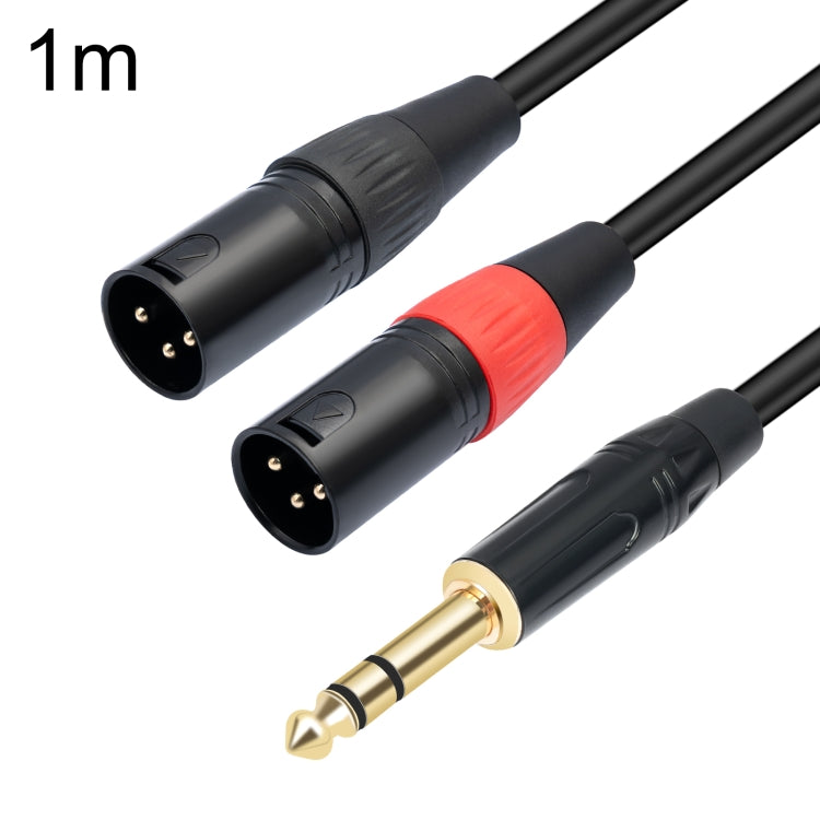 كابل صوت TC145YXK108RE-10 ذكر 6.35 مم 1/4 TRS إلى ذكر XLR مزدوج، 1م، 2م، 3م