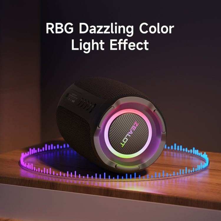مكبر صوت كاريوكي لاسلكي مع إضاءة إيقاعية RGB من Zealot S61M، ميكروفون واحد، ميكروفون مزدوج