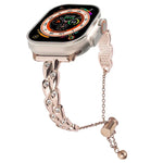 Rhinestone Peacock Metal Bracelet Watch Band, For Apple Watch SE 2023 44mm, For Apple Watch SE 2023 40mm, For Apple Watch Ultra 2 49mm, For Apple Watch Series 9 45mm, For Apple Watch Series 9 41mm, For Apple Watch Ultra 49mm, For Apple Watch Series 8 4...