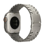 Double Lock Buckle Turtle Titanium Steel Watch Band, For Apple Watch SE 2023 44mm, For Apple Watch SE 2023 40mm, For Apple Watch Ultra 2 49mm, For Apple Watch Series 9 45mm, For Apple Watch Series 9 41mm, For Apple Watch Ultra 49mm                     ...
