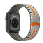 سوار ساعة من فولاذ التيتانيوم مع إبزيم قفل مزدوج على شكل سلحفاة، لساعة آبل SE مقاس 40مم، لساعة آبل SE مقاس 44مم، لساعة آبل سيريس 6 مقاس 40مم، لساعة آبل سيريس 6 مقاس 44مم، لساعة آبل سيريس 5 مقاس 44مم، لساعة آبل سيريس 5 مقاس 40مم