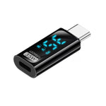 محول شحن مع شاشة رقمية، ذكر 8 دبابيس إلى أنثى Type-C بقوة 35 واط، ذكر Type-C إلى أنثى 8 دبابيس بقوة 35 واط، ذكر Type-C إلى أنثى Type-C بقوة 140 واط