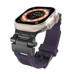 سوار ساعة من TPU مع موصل من الفولاذ المقاوم للصدأ، لسلسلة Apple Watch 9 مقاس 45مم، لسلسلة Apple Watch Ultra مقاس 49مم