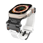 سوار ساعة من TPU مع موصل من الفولاذ المقاوم للصدأ، لسلسلة Apple Watch 9 مقاس 45مم، لسلسلة Apple Watch Ultra مقاس 49مم