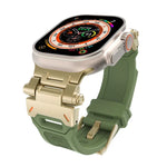 سوار ساعة من TPU مع موصل من الفولاذ المقاوم للصدأ، لسلسلة Apple Watch 7 مقاس 45مم، لسلسلة Apple Watch SE مقاس 44مم