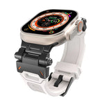 سوار ساعة من TPU مع موصل من الفولاذ المقاوم للصدأ، لسلسلة Apple Watch 7 مقاس 45مم، لسلسلة Apple Watch SE مقاس 44مم