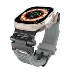 سوار ساعة من TPU مع موصل من الفولاذ المقاوم للصدأ، لسلسلة Apple Watch 4 مقاس 44مم، لسلسلة Apple Watch 3 مقاس 42مم