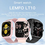 LEMFO LT10 ساعة ذكية بشاشة TFT مقاس 2.01 بوصة تدعم مكالمات البلوتوث / مراقبة الصحة، سوار فولاذي، سوار سيليكون