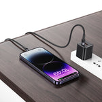 USAMS SJ729 كابل بيانات من سبائك الألمنيوم USB-C/Type-C إلى 8 دبابيس بقوة 30 واط، الطول: 1.2 متر، SJ729