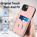 حافظة هاتف مع حامل بطاقة وخاتم R20، لهاتف iPhone 14 Plus، لهاتف iPhone 14، لهاتف iPhone 14 Pro، لهاتف iPhone 14 Pro Max، لهاتف iPhone SE 2022 / SE 2020 / 8، لهاتف iPhone 13 Pro Max، لهاتف iPhone 13 Pro، لهاتف iPhone 13