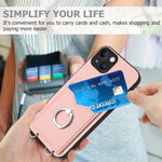 حافظة هاتف مع حامل بطاقة وخاتم R20، لهاتف iPhone 14 Plus، لهاتف iPhone 14، لهاتف iPhone 14 Pro، لهاتف iPhone 14 Pro Max، لهاتف iPhone SE 2022 / SE 2020 / 8، لهاتف iPhone 13 Pro Max، لهاتف iPhone 13 Pro، لهاتف iPhone 13