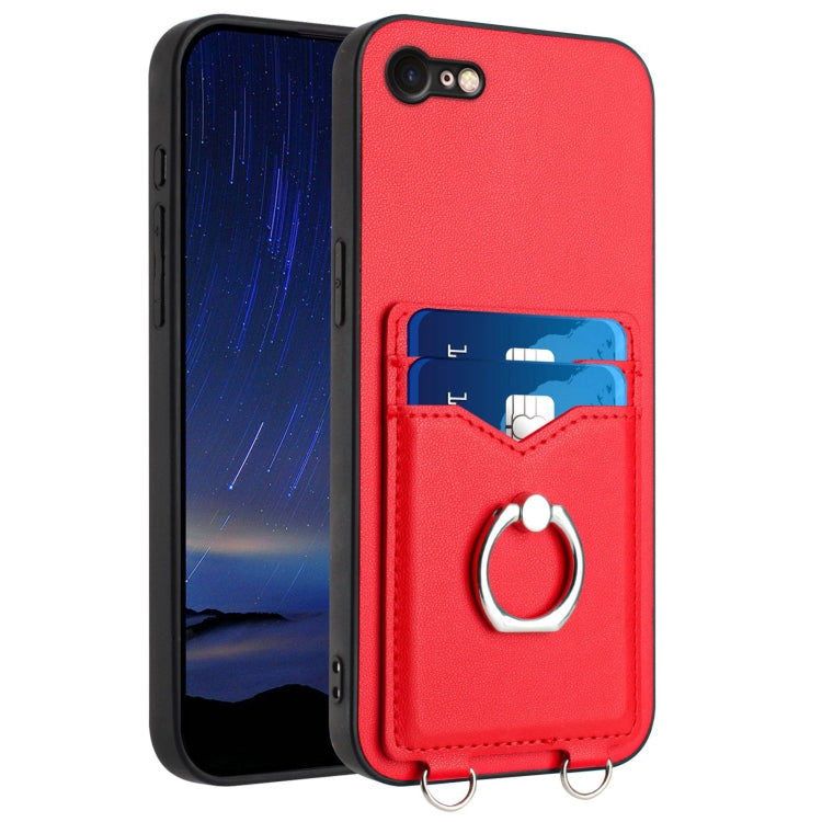 حافظة هاتف مع حامل بطاقة وخاتم R20، لهاتف iPhone 14 Plus، لهاتف iPhone 14، لهاتف iPhone 14 Pro، لهاتف iPhone 14 Pro Max، لهاتف iPhone SE 2022 / SE 2020 / 8، لهاتف iPhone 13 Pro Max، لهاتف iPhone 13 Pro، لهاتف iPhone 13
