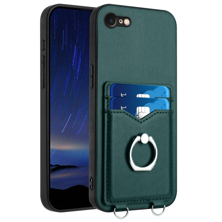حافظة هاتف مع حامل بطاقة وخاتم R20، لهاتف iPhone 14 Plus، لهاتف iPhone 14، لهاتف iPhone 14 Pro، لهاتف iPhone 14 Pro Max، لهاتف iPhone SE 2022 / SE 2020 / 8، لهاتف iPhone 13 Pro Max، لهاتف iPhone 13 Pro، لهاتف iPhone 13