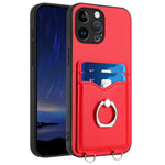 حافظة هاتف مع حامل بطاقة وخاتم R20، لهاتف iPhone 14 Plus، لهاتف iPhone 14، لهاتف iPhone 14 Pro، لهاتف iPhone 14 Pro Max، لهاتف iPhone SE 2022 / SE 2020 / 8، لهاتف iPhone 13 Pro Max، لهاتف iPhone 13 Pro، لهاتف iPhone 13
