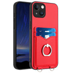 حافظة هاتف مع حامل بطاقة وخاتم R20، لهاتف iPhone 14 Plus، لهاتف iPhone 14، لهاتف iPhone 14 Pro، لهاتف iPhone 14 Pro Max، لهاتف iPhone SE 2022 / SE 2020 / 8، لهاتف iPhone 13 Pro Max، لهاتف iPhone 13 Pro، لهاتف iPhone 13