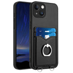 R20 Ring Card Holder Phone Case, For iPhone 13 mini, For iPhone 12, For iPhone 12 Pro Max, For iPhone 12 Pro, For iPhone 12 mini, For iPhone 11 Pro Max, For iPhone 11, For iPhone 11 Pro